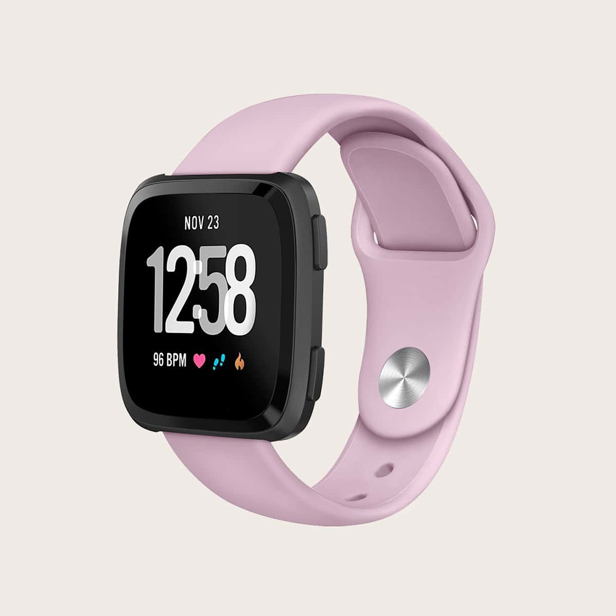 

Silicone Watchband For Fitbit versa, Mauve purple