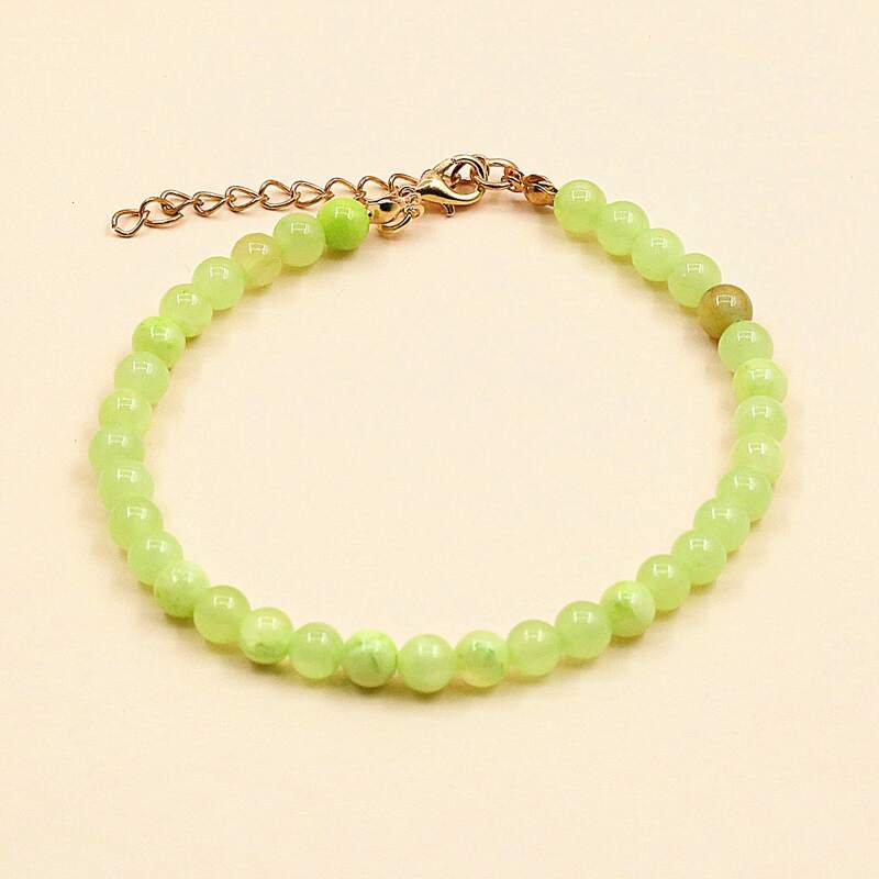 

1pc Beaded Decor Bracelet, Green