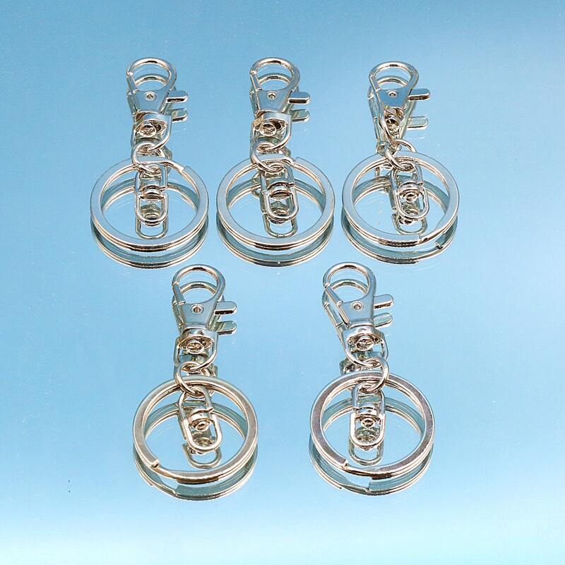 

5pcs DIY Keychain, Silver