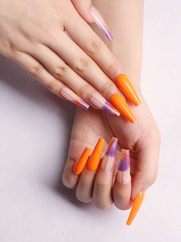 Nail Nina カラフルなネイルチップ24本とテープ1本 | SHEIN JAPAN