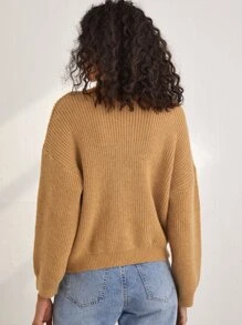 SHEIN LUNE 螺紋針織毛衣