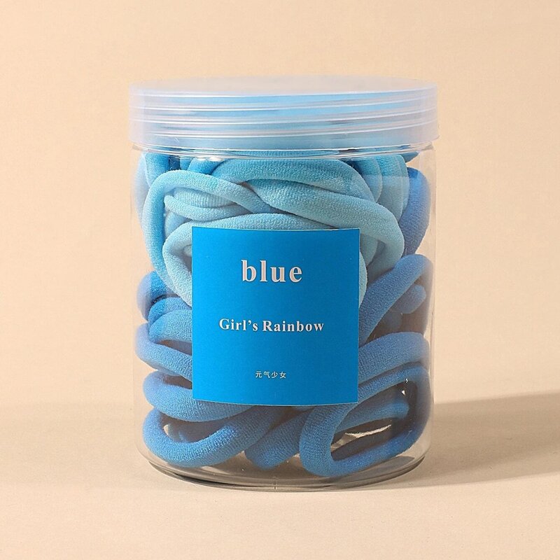 

50pcs Solid Hair Tie, Blue