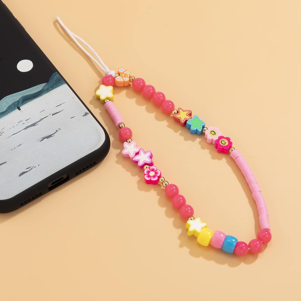 

Star & Flower Beaded Phone Lanyard, Multicolor