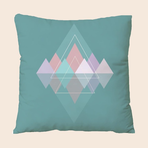 

Geometric Pattern Cushion Cover Without Filler, Multicolor