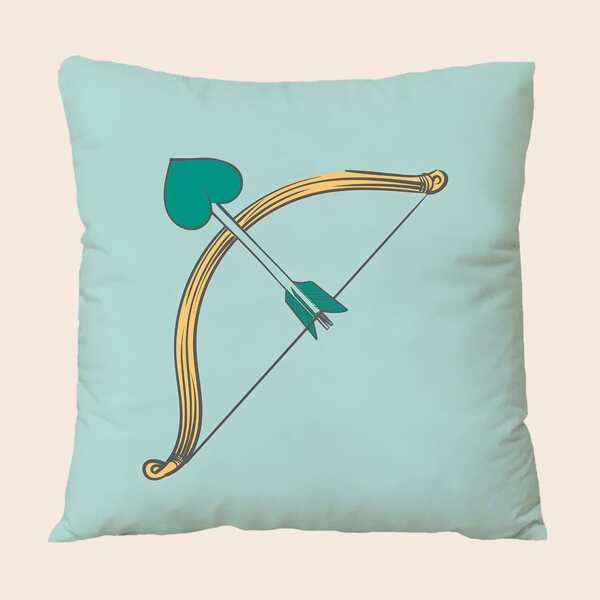 

Bow & Arrow Print Cushion Cover Without Filler, Multicolor