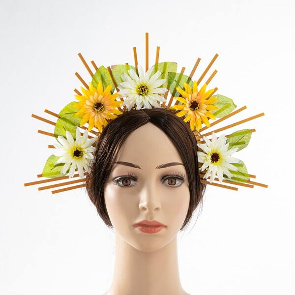 

Fabric Flower Decor Hair Hoop, Yellow