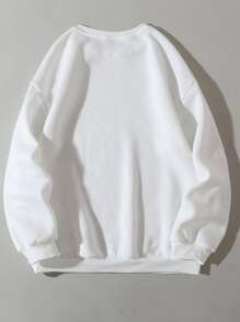 INAWLY 心形和字母图案保暖衬里运动衫、长袖上衣