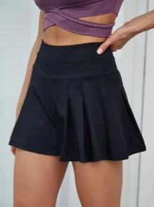 VUTRU 褶皺運動裙褲 - 黑色 - 查看 5