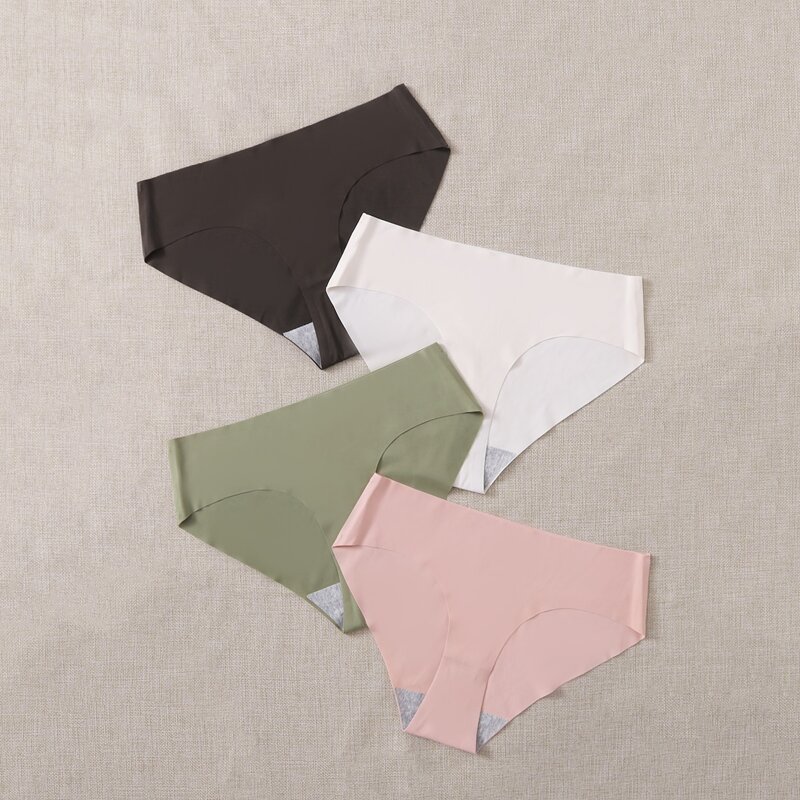 

4pack Solid No Show Panty Set, Multicolor