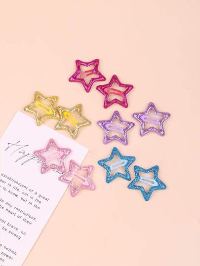 bilicaca 小女童10入組星星髮夾