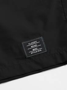 Manfinity VCAY Men Drawstring Waist Shorts - Black - View 4