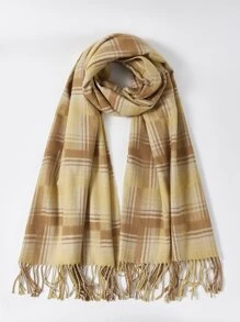 MOTF PREMIUM 格紋印花圍巾 - 彩色 - 查看 1