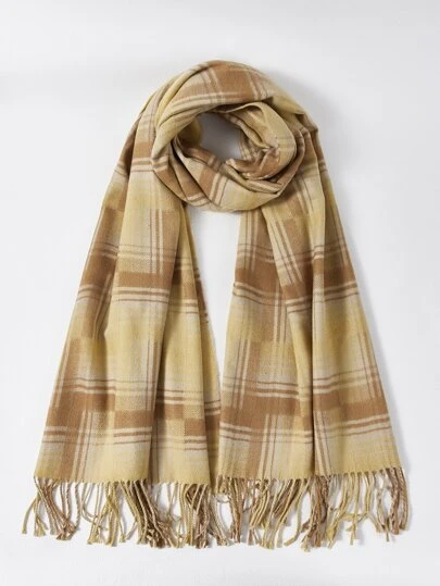 MOTF PREMIUM 格紋印花圍巾