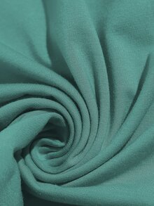 SHEIN EZwear Camiseta con estampado de slogan - Verde - Ver 5