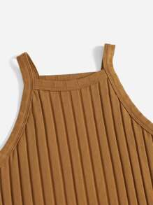 SHEIN EZwear Top de tirantes tejido de canalé