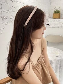 DAZY Diadema unicolor fruncido - Rosa - Ver 1