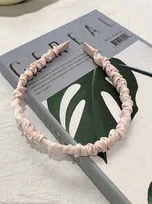 DAZY Diadema unicolor fruncido - Rosa - Ver 6