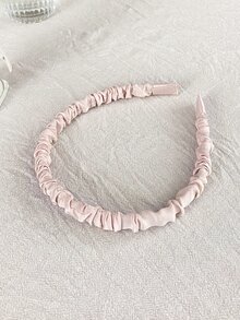 DAZY Diadema unicolor fruncido - Rosa - Ver 8