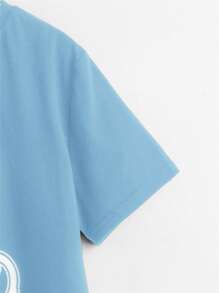 SHEIN Camiseta con estampado de oso - Neblina azul - Ver 4