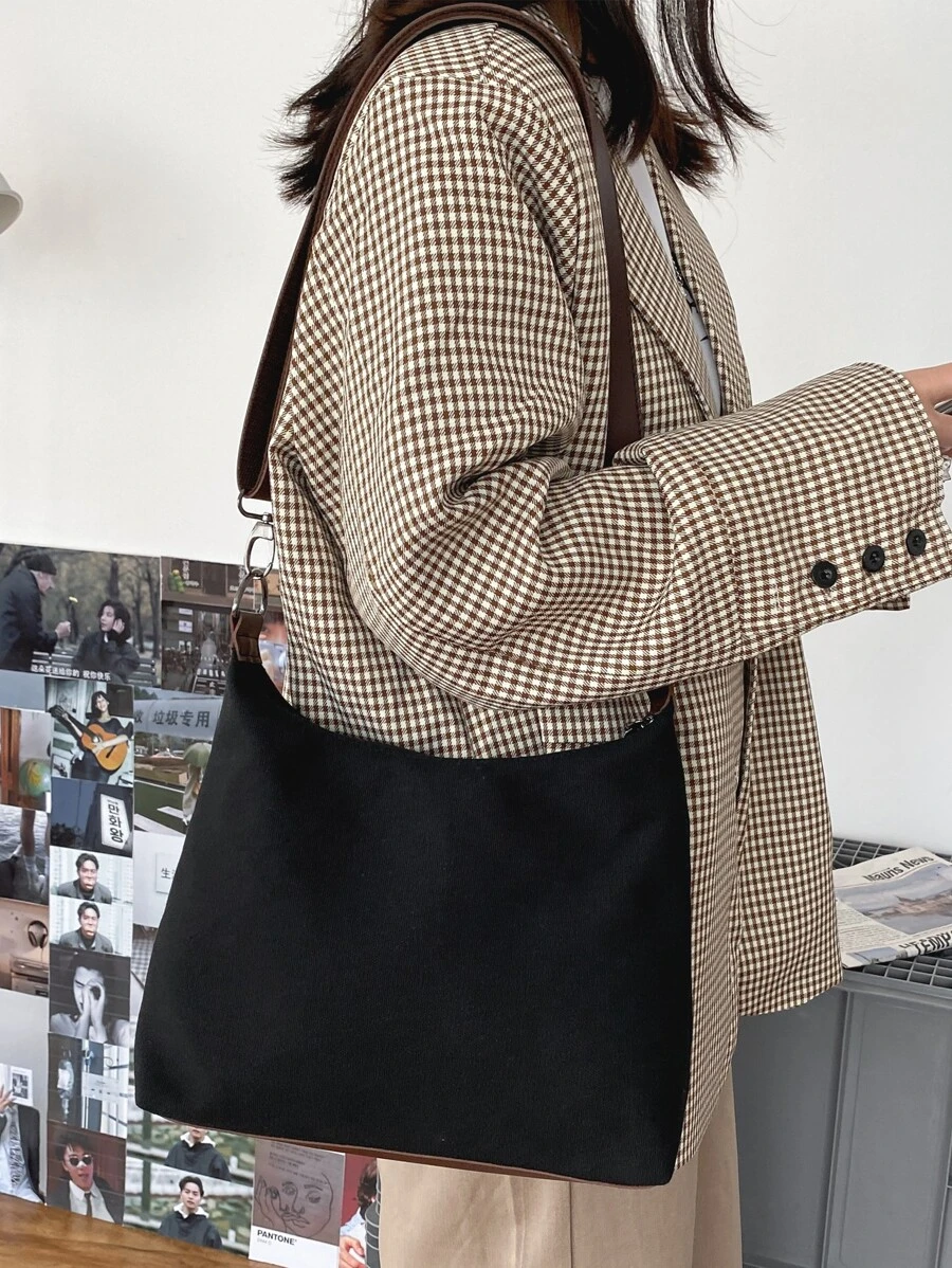 Túi đeo chéo Có thể điều chỉnh được - màu đen - Xem 1