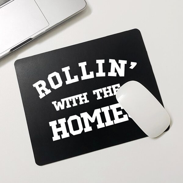 

Letter Graphic Mouse Pad, Black and white