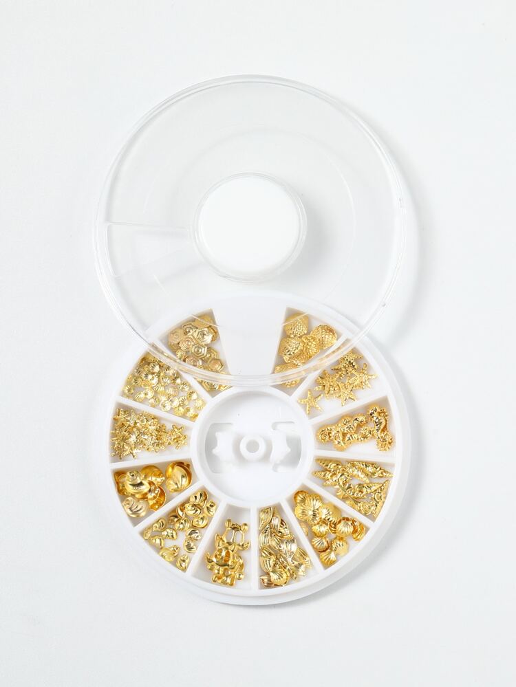 1Box Sea Turtle & Shell Design Nail Art Decoration Diy Nail Charms Nail Gems Nail Supplies Nails