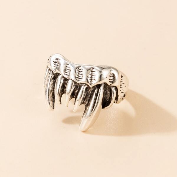 

Teeth Decor Ring, Silver