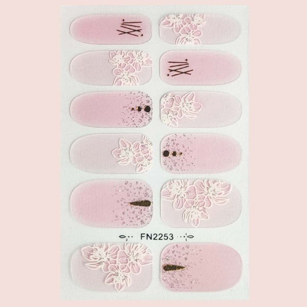 

1sheet Flower Pattern Nail Art Sticker, Multicolor