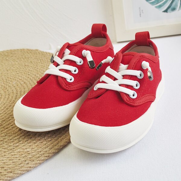 

Toddler Girls Minimalist Lace Up Front Sneakers, Red