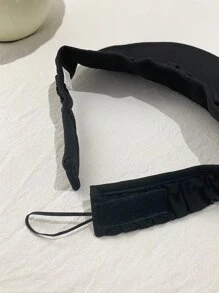 DAZY Solid Visor Hat - Black - View 7