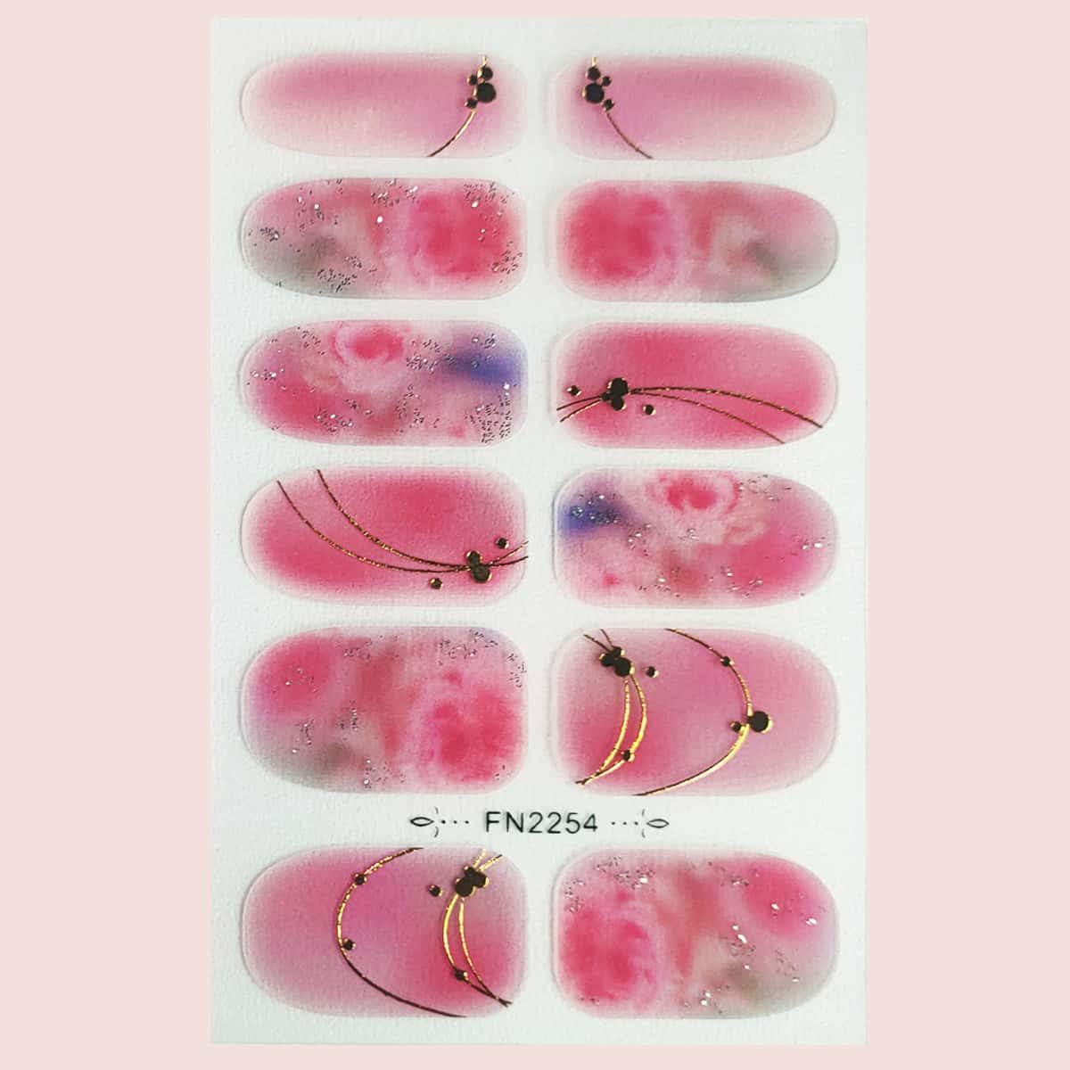 

1sheet Flower Pattern Nail Art Sticker, Multicolor