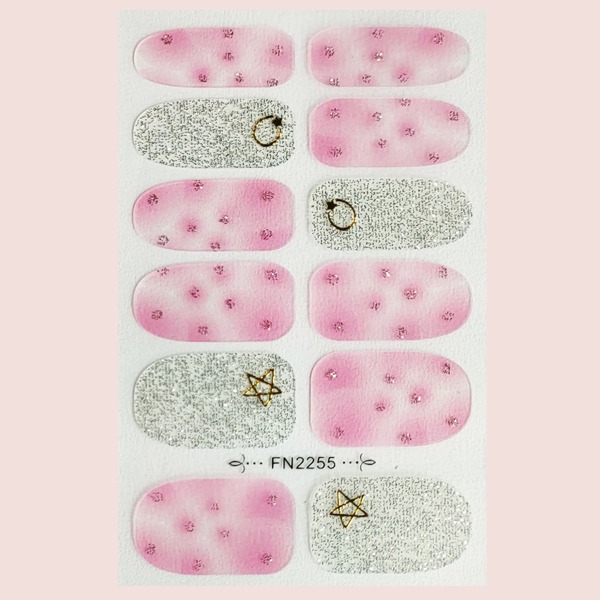 

1sheet Star Pattern Nail Art Sticker, Multicolor