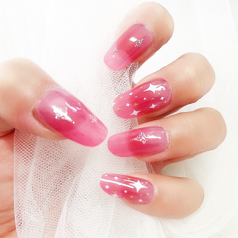 

1sheet Star Pattern Nail Art Sticker, Multicolor