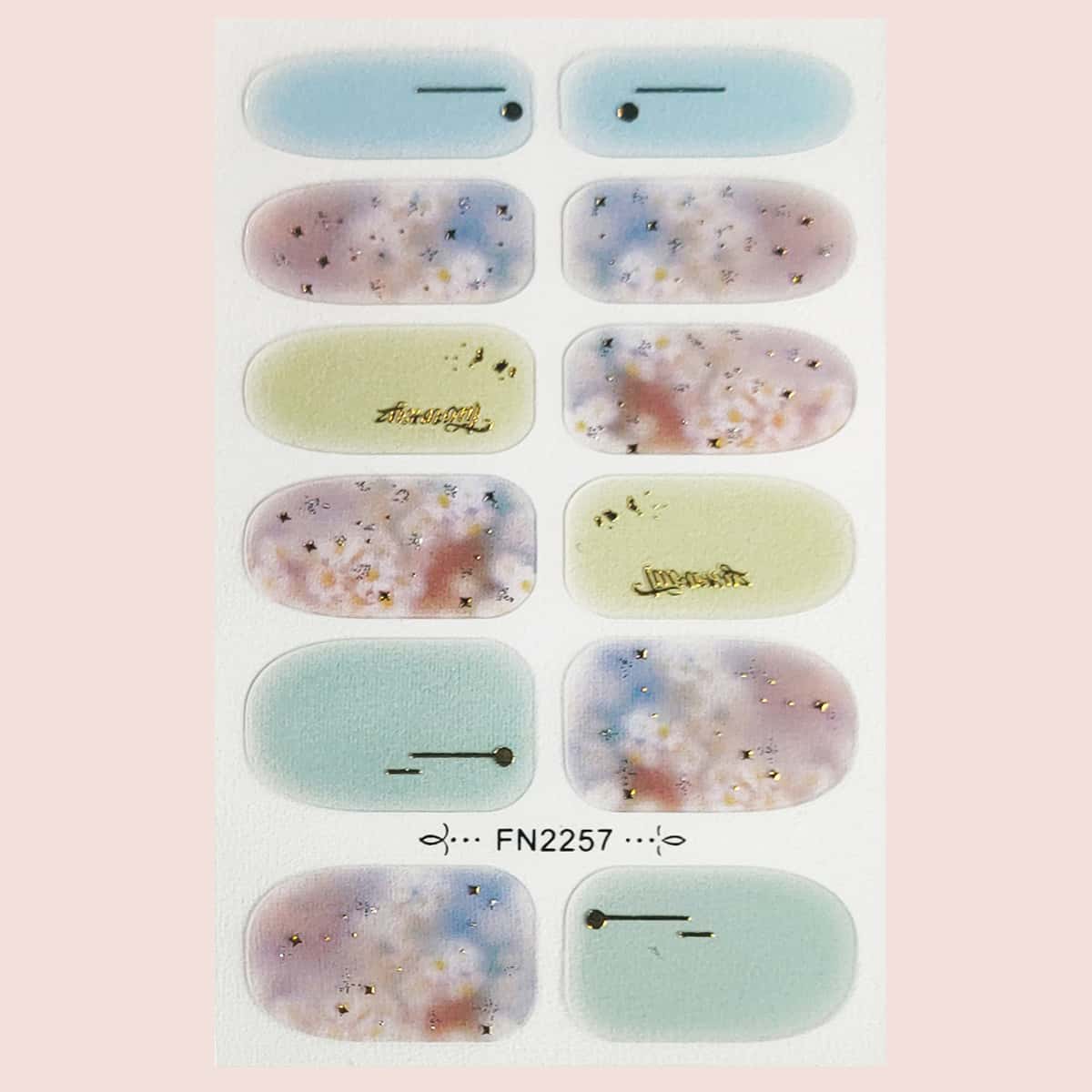 

1sheet Flower Pattern Nail Art Sticker, Multicolor