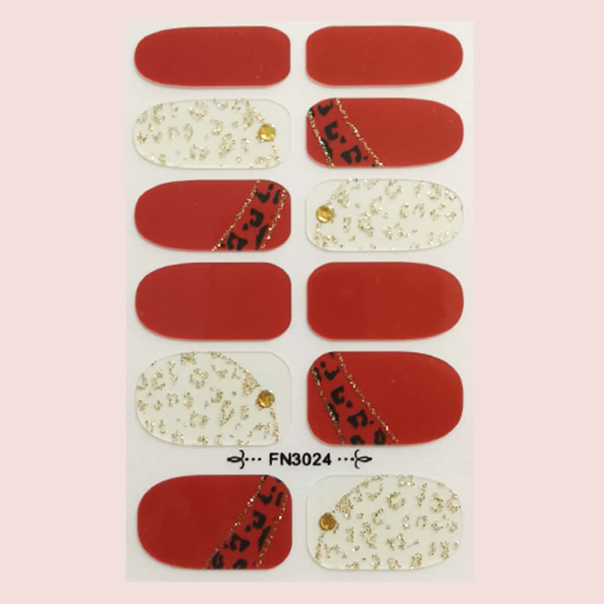 

1sheet Glitter Nail Art Sticker, Multicolor