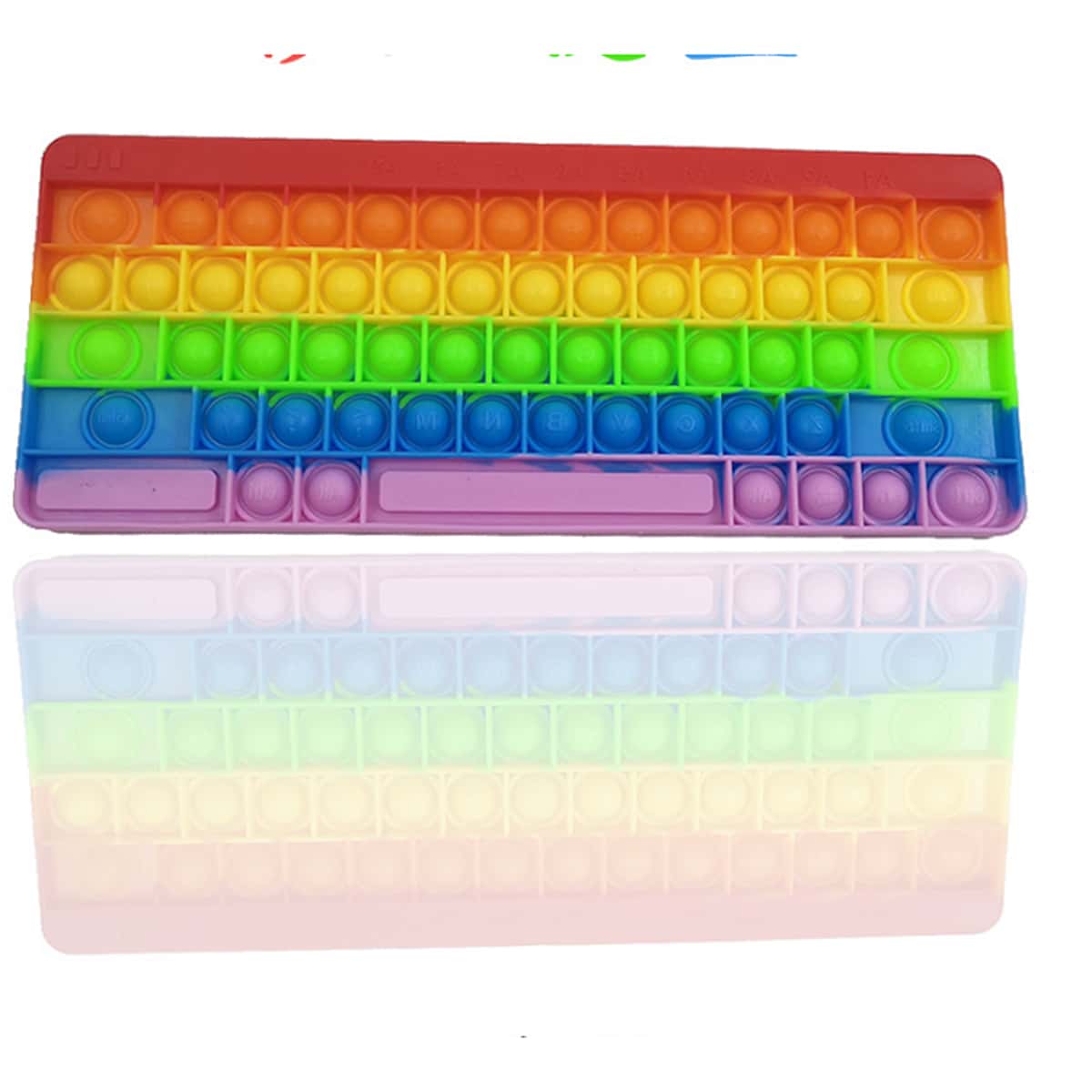 

1pc Keyboard Shaped Push Pop Bubble, Multicolor