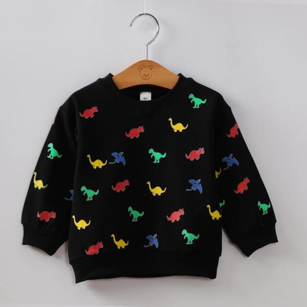 

Toddler Boys Cartoon Graphic Sweatshirt, Black