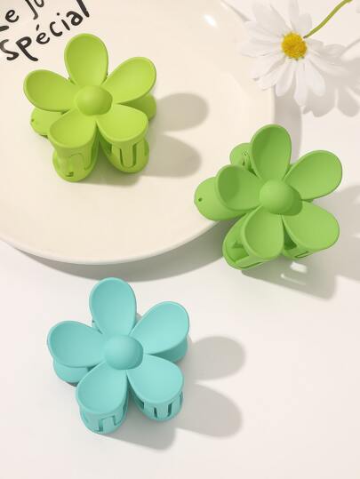 3入組花朵設計髮爪