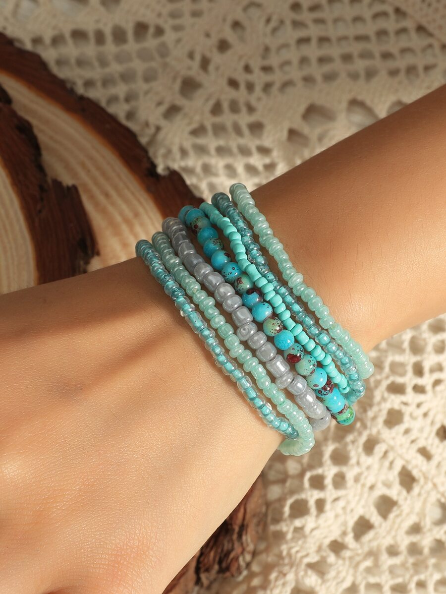 Vòng tay 7 hạt - Nhiều màu - Xem 1