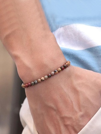 時尚流行男士串珠手鍊朋克嘻哈風格適合珠寶禮物和時尚外觀