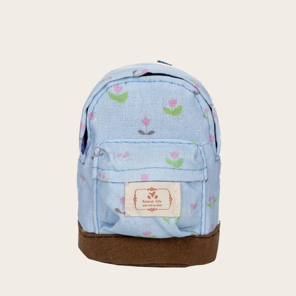 

Kids Floral Pattern Coin Case, Baby blue