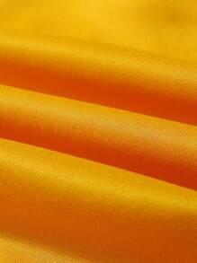 SHEIN LUNE 心形圖案袋鼠口袋抽繩連帽衫 - 黃色 - 查看 3