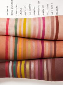 SHEGLAM Stay Fuego, Mexico Palette 12-Clolor Shimmer Metallic Matte Eyeshadow Palette Green Gilding Shimmer Highly Pigmented Colors Long Lasting No Smudge Long Wear Eyeshadow Eye Makeup Cosmetics Goth Eyeshadow Brand Beauty Makeup Face Paint Cosmetic For Women Girls Perfect For Winter Spring Ideal For Y2K Fancy Fashion Suitable For Birthday Gift Party Ready Best Color - STAY FUEGO, MEXICO CITY - View 6