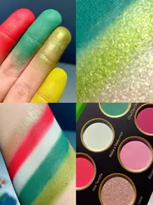 SHEGLAM Stay Fuego, Mexico Palette 12-Clolor Shimmer Metallic Matte Eyeshadow Palette Green Gilding Shimmer Highly Pigmented Colors Long Lasting No Smudge Long Wear Eyeshadow Eye Makeup Cosmetics Goth Eyeshadow Brand Beauty Makeup Face Paint Cosmetic For Women Girls Perfect For Winter Spring Ideal For Y2K Fancy Fashion Suitable For Birthday Gift Party Ready Best Color - STAY FUEGO, MEXICO CITY - View 7