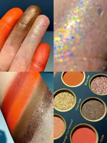 SHEGLAM Stay Juicy，La Palette 12 色閃光金屬霧面眼影盤橙紅色鍍金閃光高色素顏色持久不暈染持久眼影眼妝化妝品眼影 品牌 美容 化妝 化妝品 適合女性與女孩 完美搭配冬季春季 Y2K 時尚 流行 生日禮物 假期 派對準備就緒 最佳顏色 - STAY JUICY, LA - 查看 6