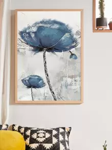 3pcs Flower & Feather Print Unframed Painting - Multicolor - View 7