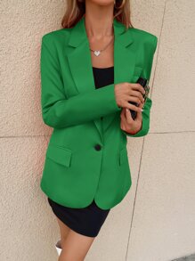 Aveloria Single Button Flap Detail Blazer Workwear