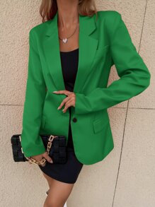 Aveloria Single Button Flap Detail Blazer Workwear