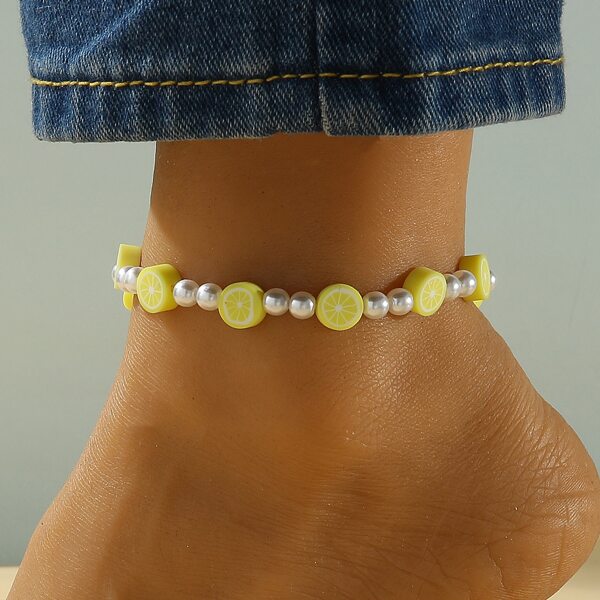 

Faux Pearl Beaded Anklet, Multicolor