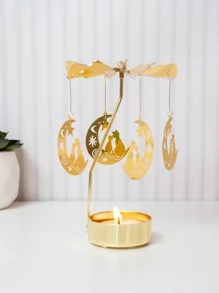 1pc Wind Chimes Design Candle Holder - Gold - View 2